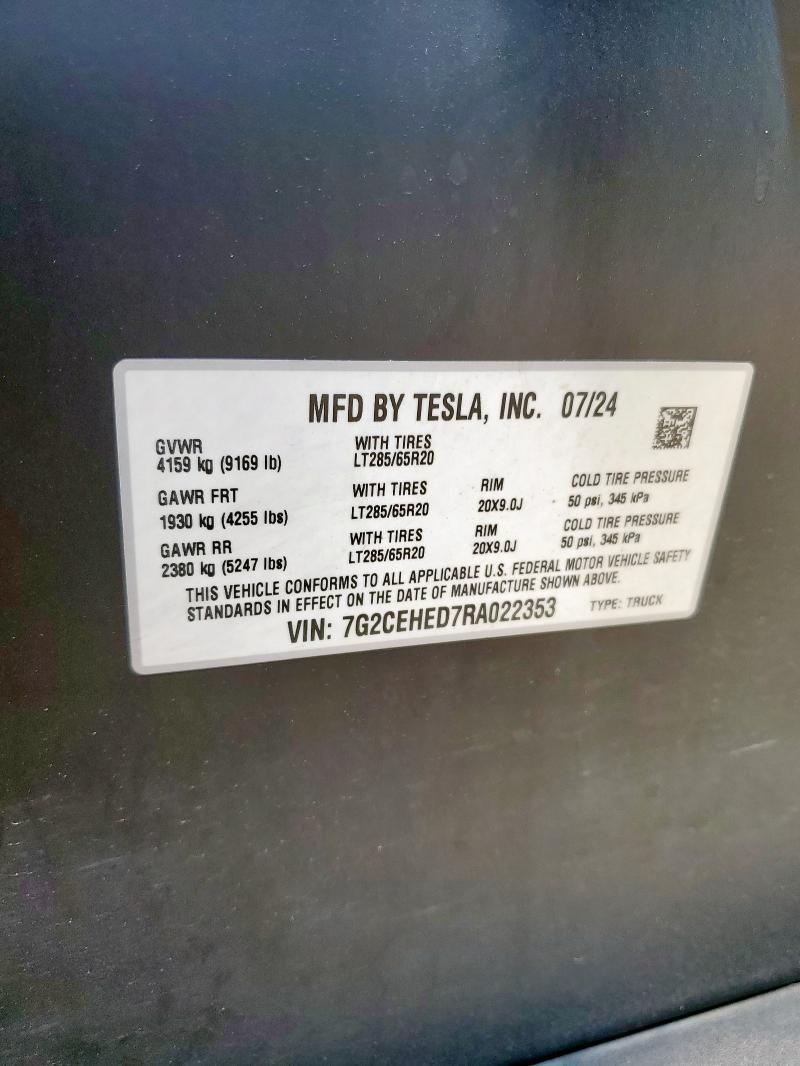 2024 TESLA CYBERTRUCK   