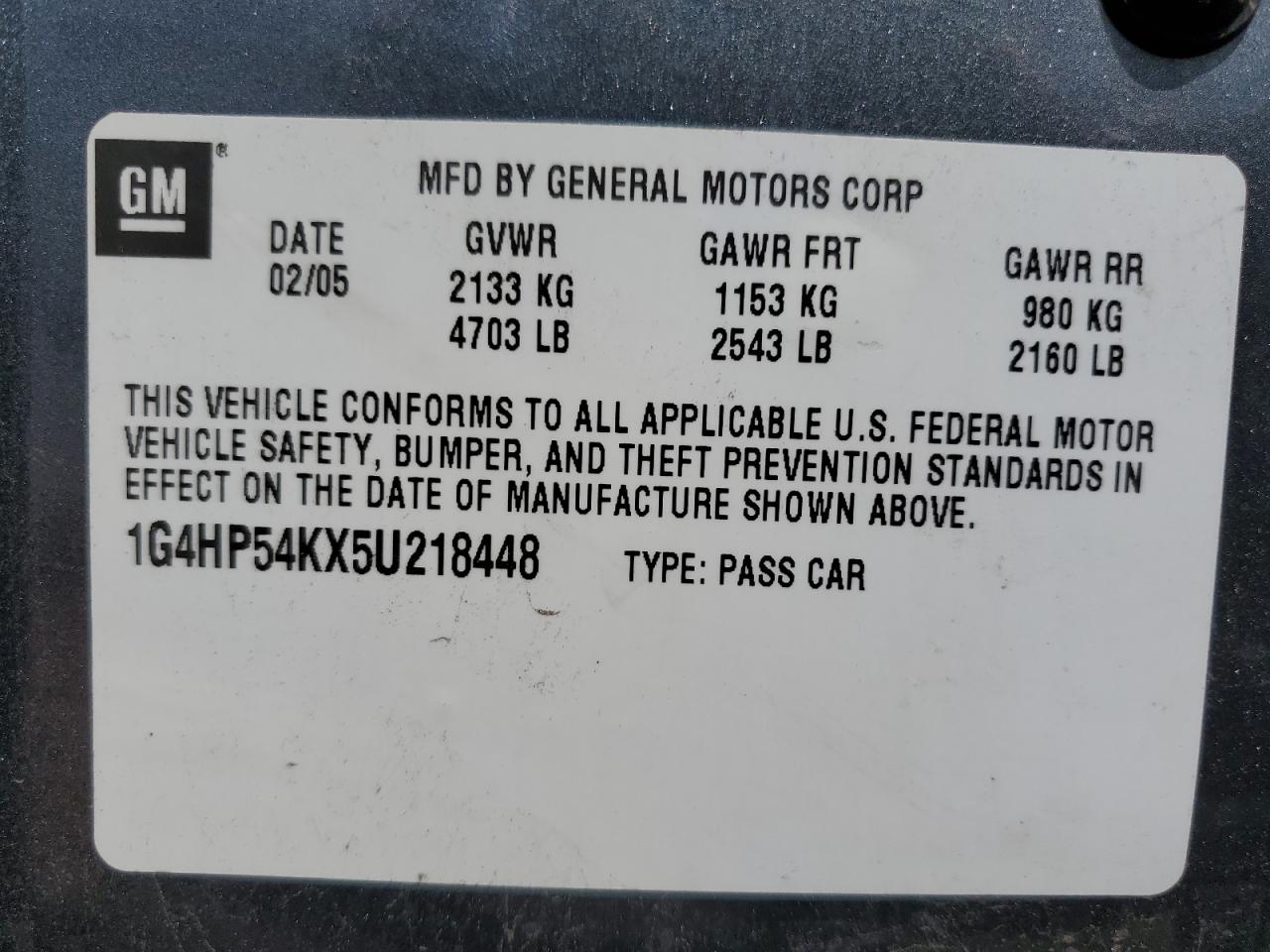 2005 Buick Lesabre Custom VIN: 1G4HP54KX5U218448 Lot: 62801915