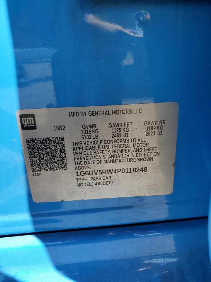 2023 Cadillac Ct5-V VIN: 1G6DV5RW4P0118248 Lot: 61476635