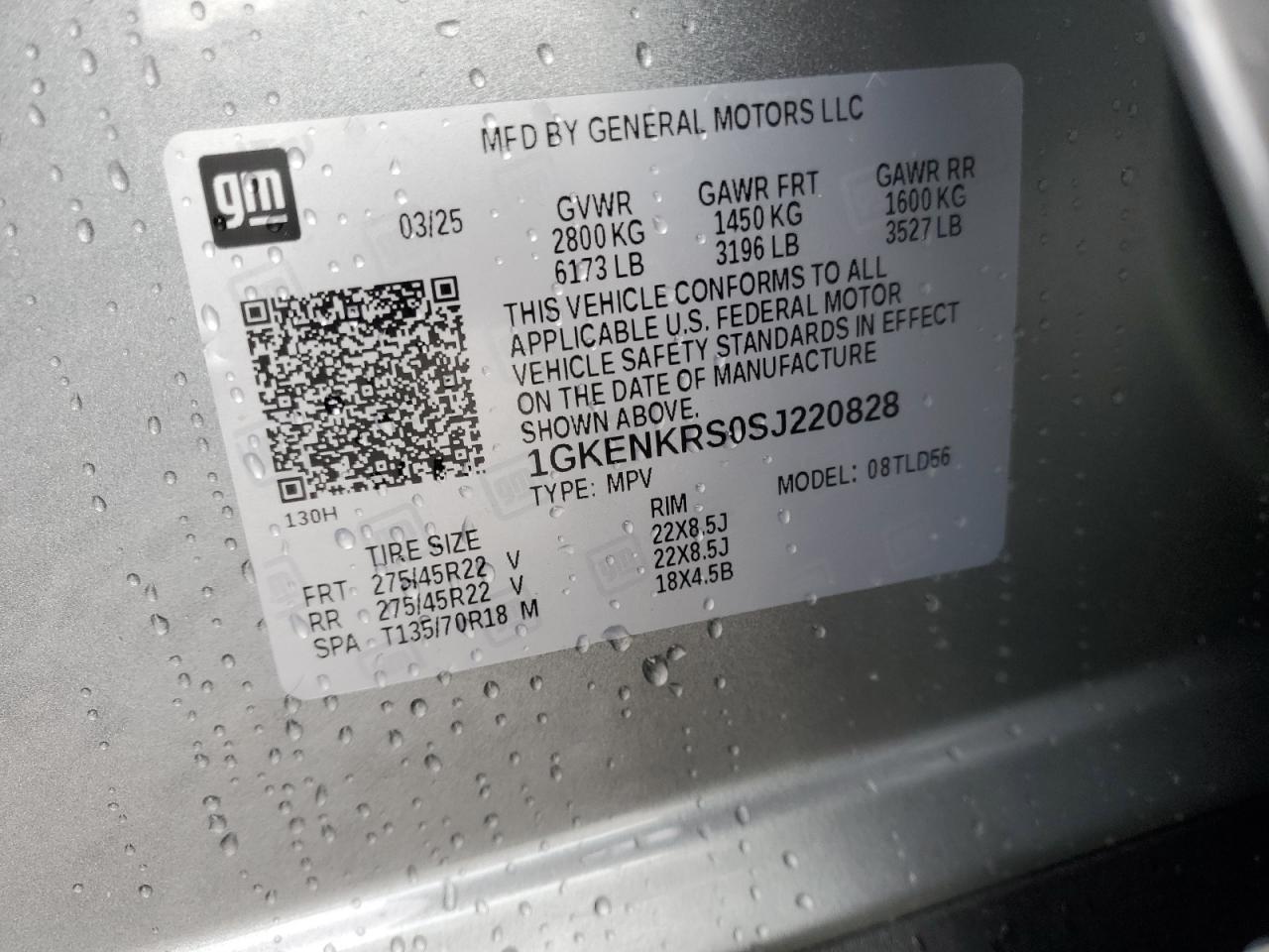 1gkenkrs0sj220828 1GKENKRS0SJ220828 2025 GMC Acadia Elevation