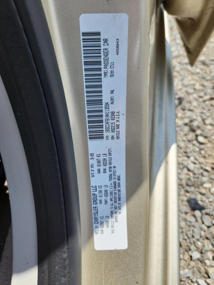 2010 Dodge Avenger Sxt VIN: 1B3CC4FB1AN113594 Lot: 62755915