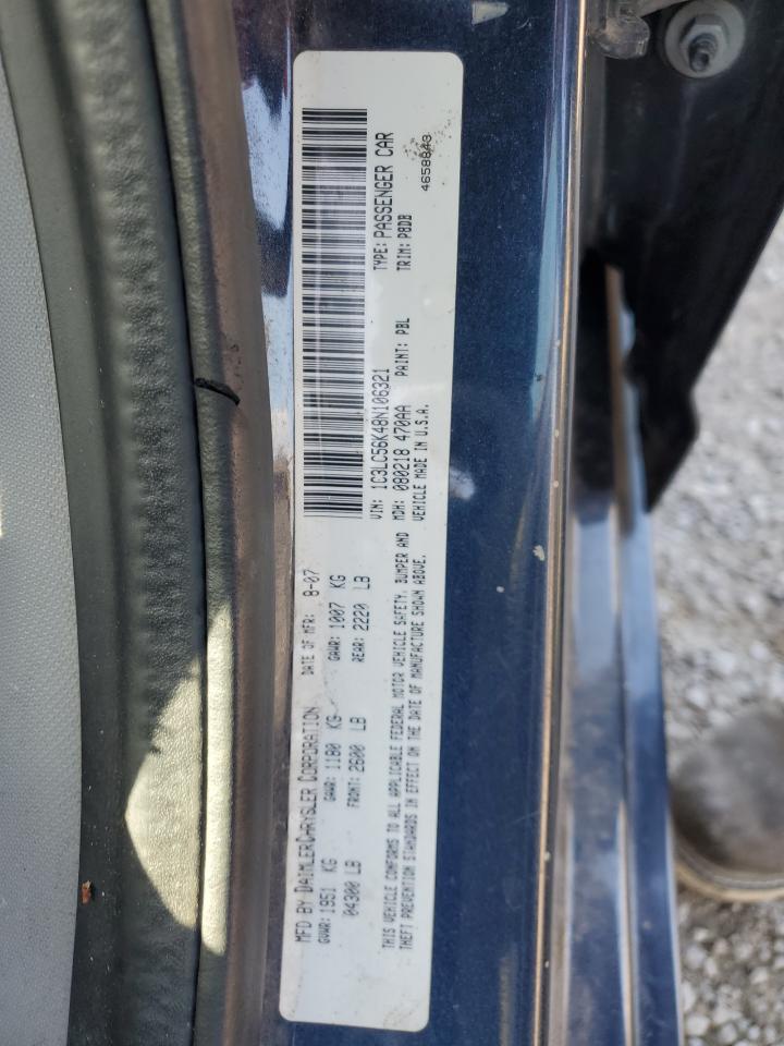 2008 Chrysler Sebring Touring VIN: 1C3LC56K48N106321 Lot: 61764205