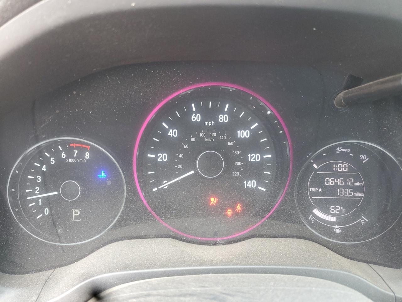 2016 Honda Hr-V Lx VIN: 3CZRU6H31GM722821 Lot: 59987765