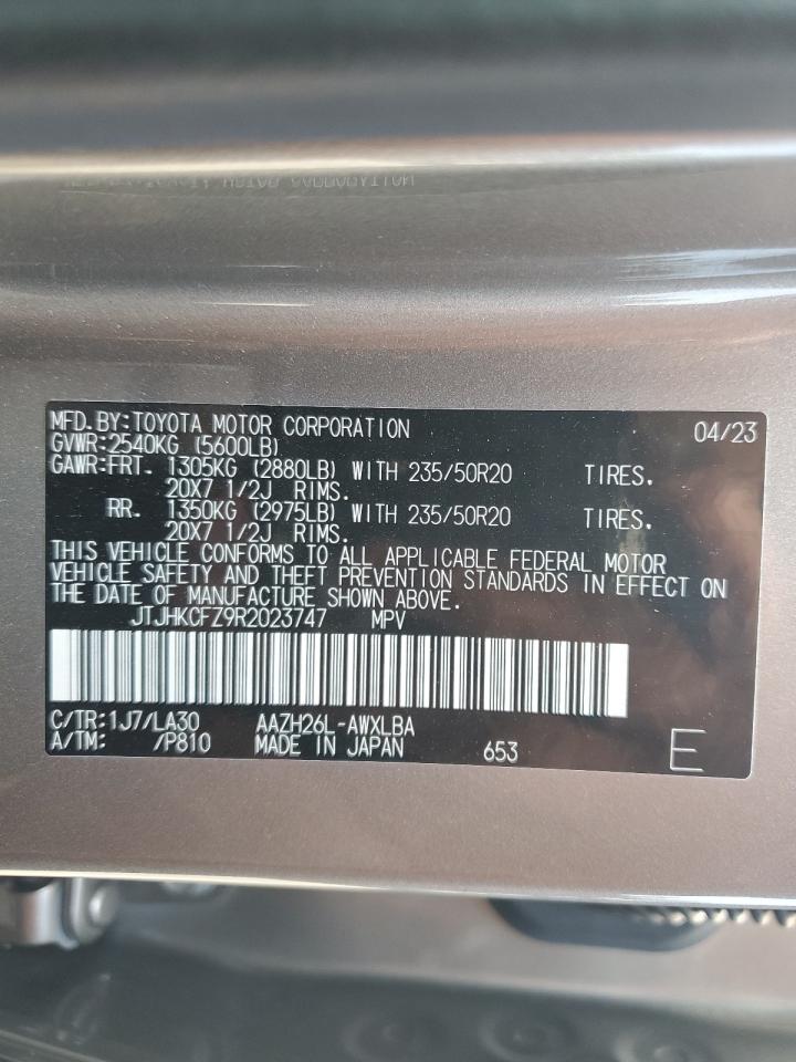 LEXUS NX 450H LU 2024 VIN JTJHKCFZ9R2023747 zdjęcie 13
