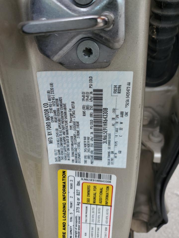 3LN6L5E91HR643308 2017 Lincoln Mkz Reserve