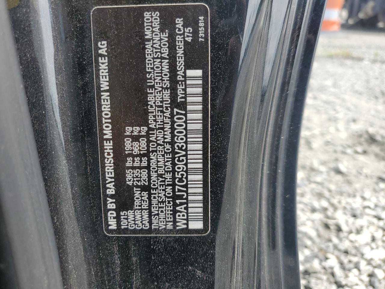 2016 BMW M235I VIN: WBA1J7C59GV360007 Lot: 59935915