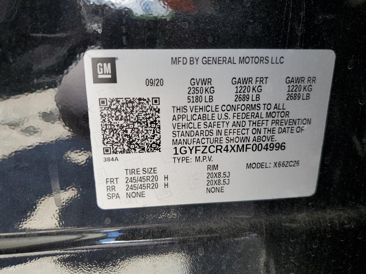 2021 Cadillac Xt4 Premium Luxury VIN: 1GYFZCR4XMF004996 Lot: 61270355