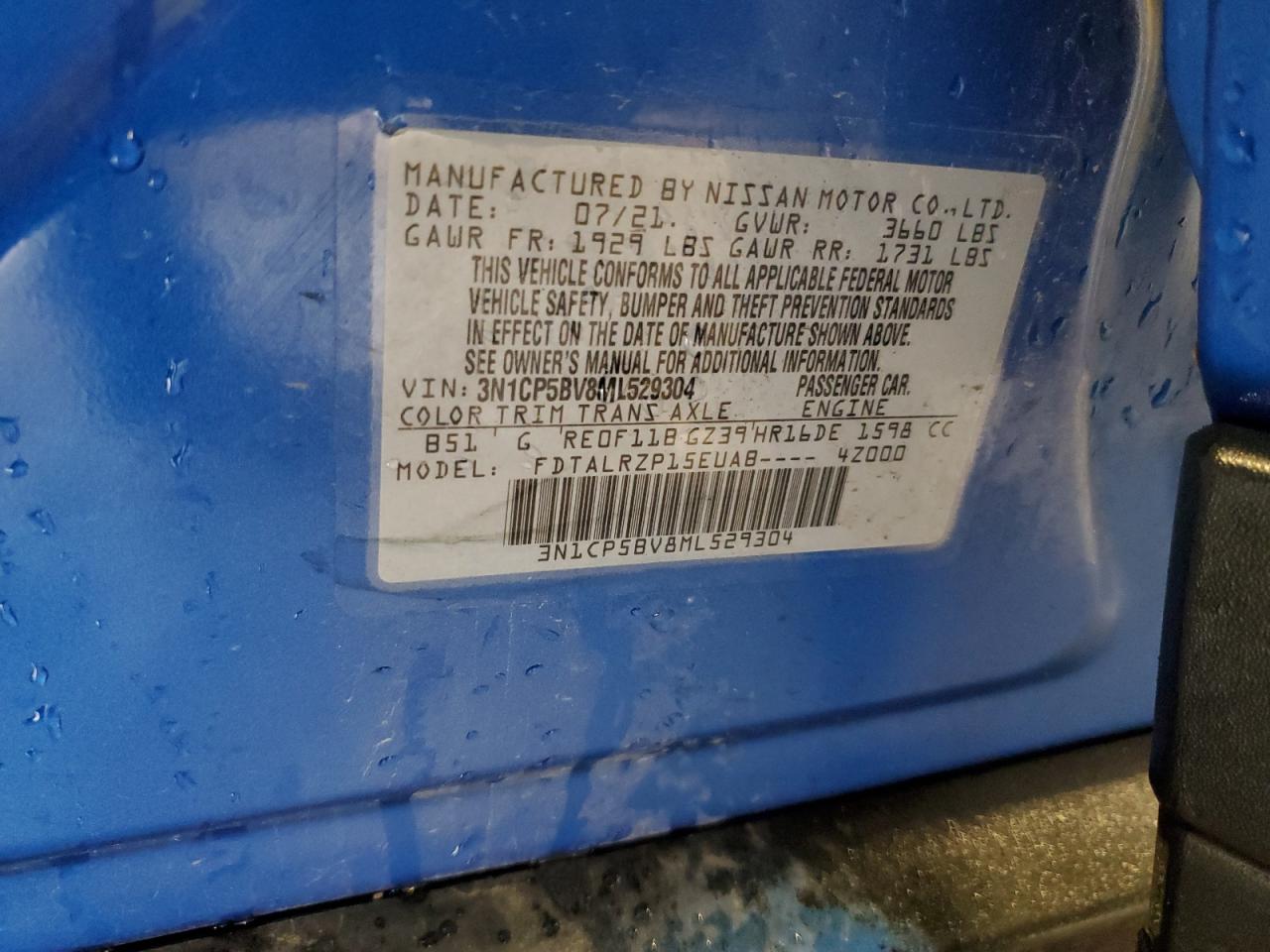 NISSAN KICKS 2021 VIN 3N1CP5BV8ML529304 zdjęcie 13
