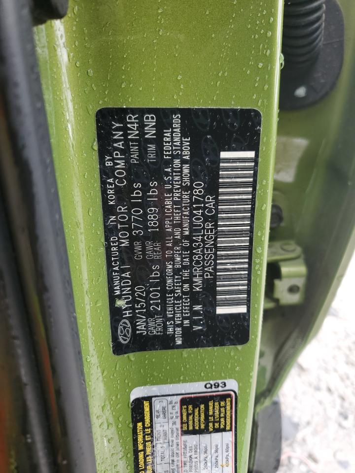2020 Hyundai Venue Sel VIN: KMHRC8A34LU041780 Lot: 61203675