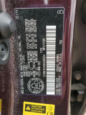 2011 TOYOTA HIGHLANDER BASE  