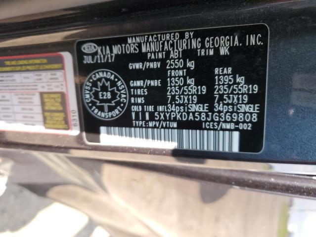 2018 KIA SORENTO SX  