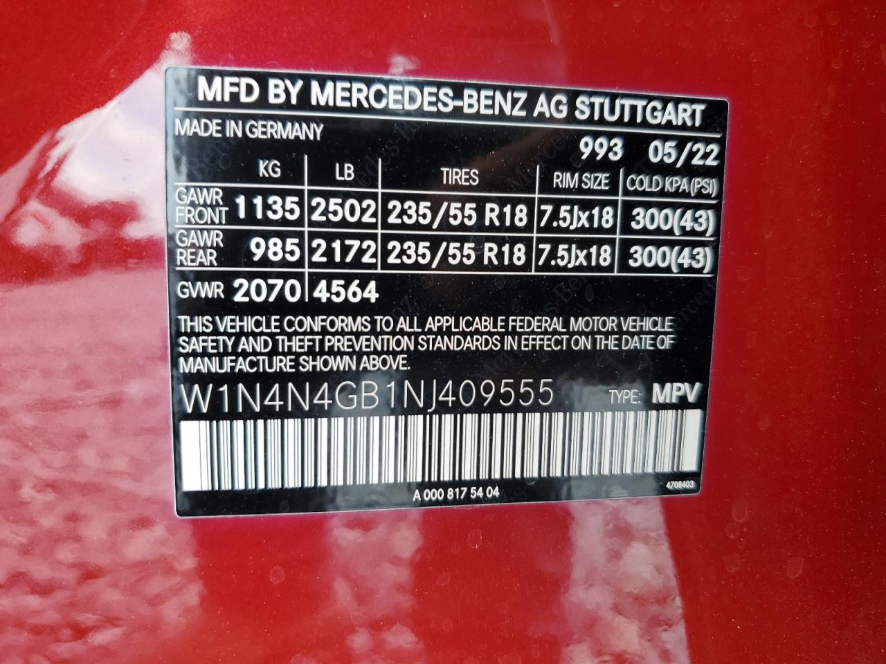 2022 Mercedes-Benz Gla 250 VIN: W1N4N4GB1NJ409555 Lot: 61970735