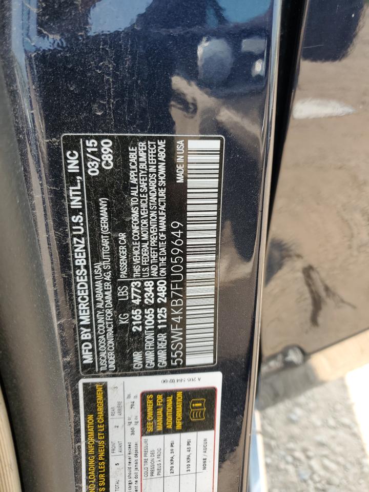 55SWF4KB7FU059649 2015 Mercedes-Benz C 300 4Matic