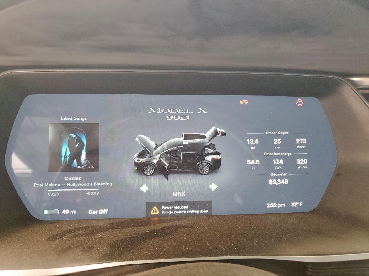 2016 Tesla Model X VIN: 5YJXCBE20GF011037 Lot: 62162895