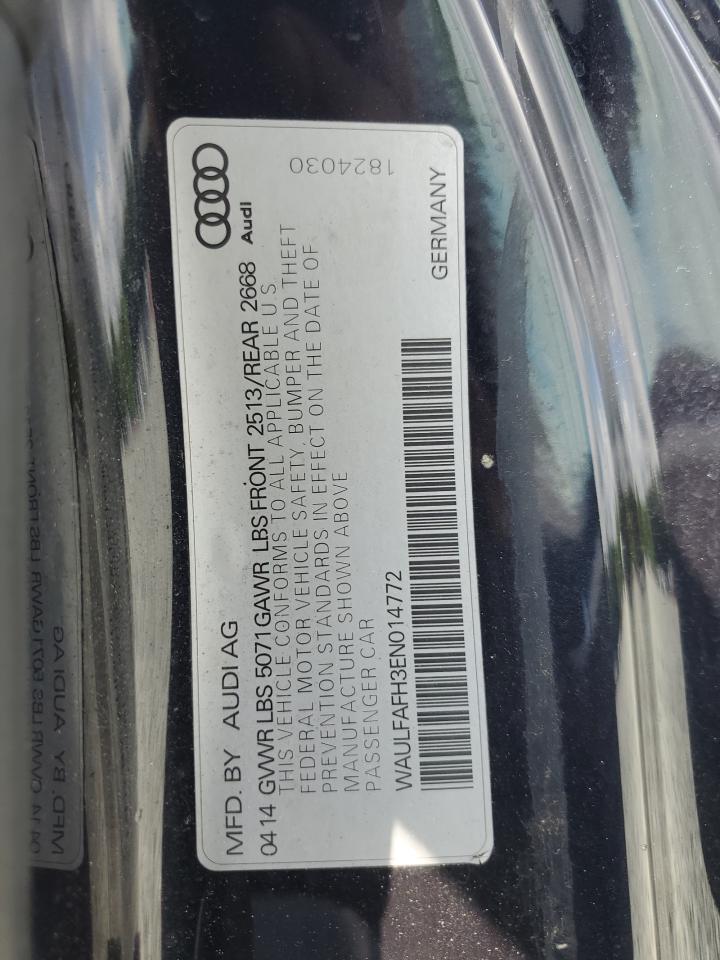 2014 Audi A5 Premium Plus VIN: WAULFAFH3EN014772 Lot: 61357595