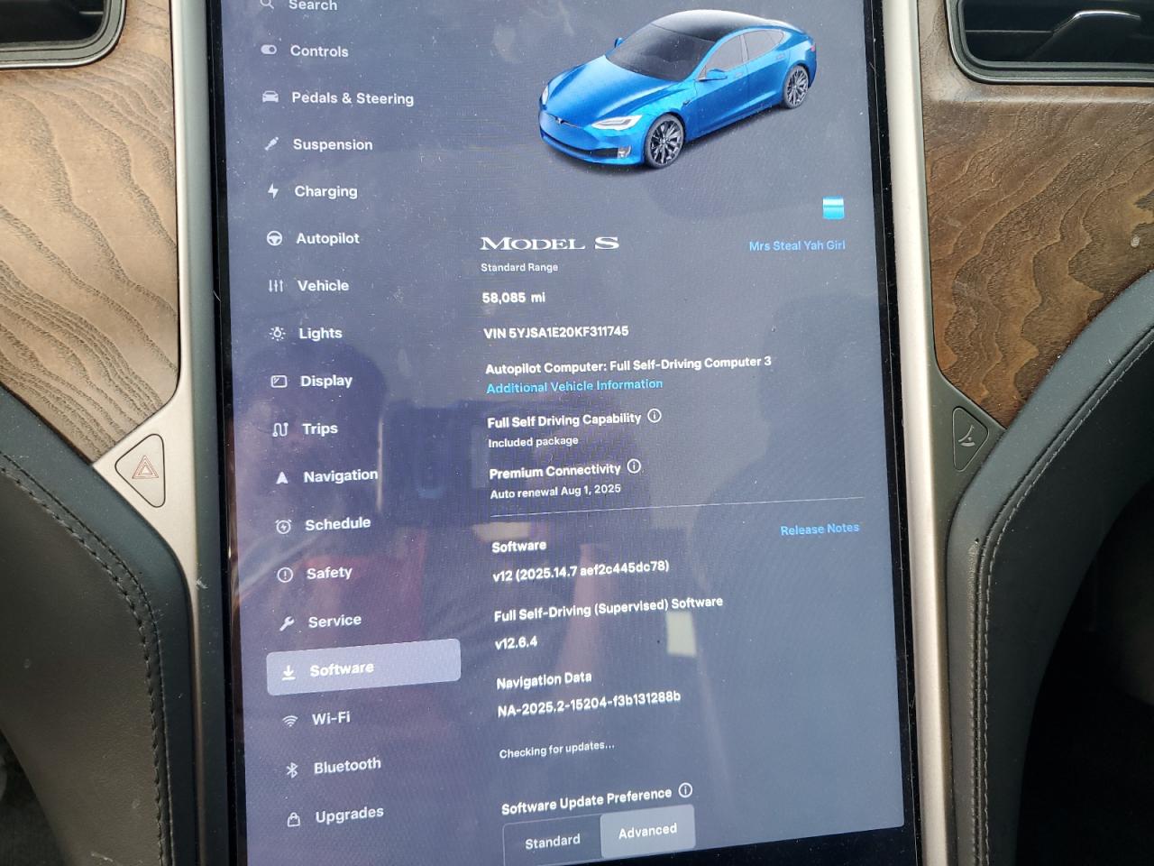 2019 Tesla Model S VIN: 5YJSA1E20KF311745 Lot: 59299305