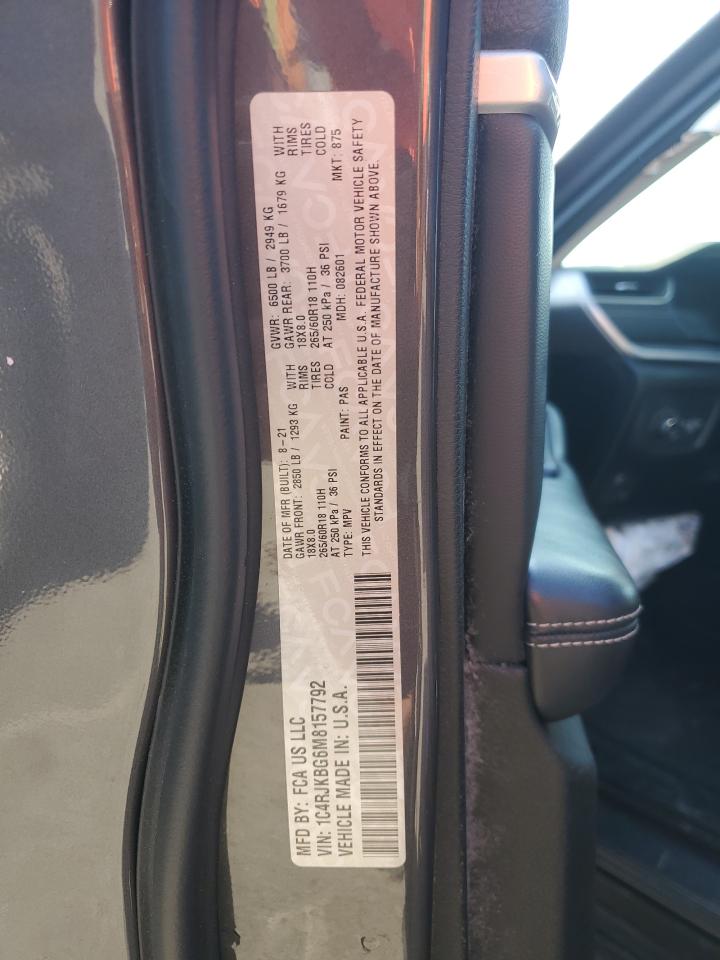 JEEP GRAND CHER 2021 VIN 1C4RJKBG6M8157792 фото 14