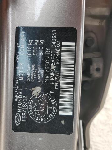 2012 HYUNDAI ACCENT GLS  