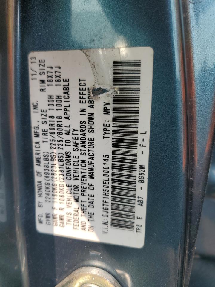 2014 Honda Crosstour Exl VIN: 5J6TF1H50EL000145 Lot: 59223345