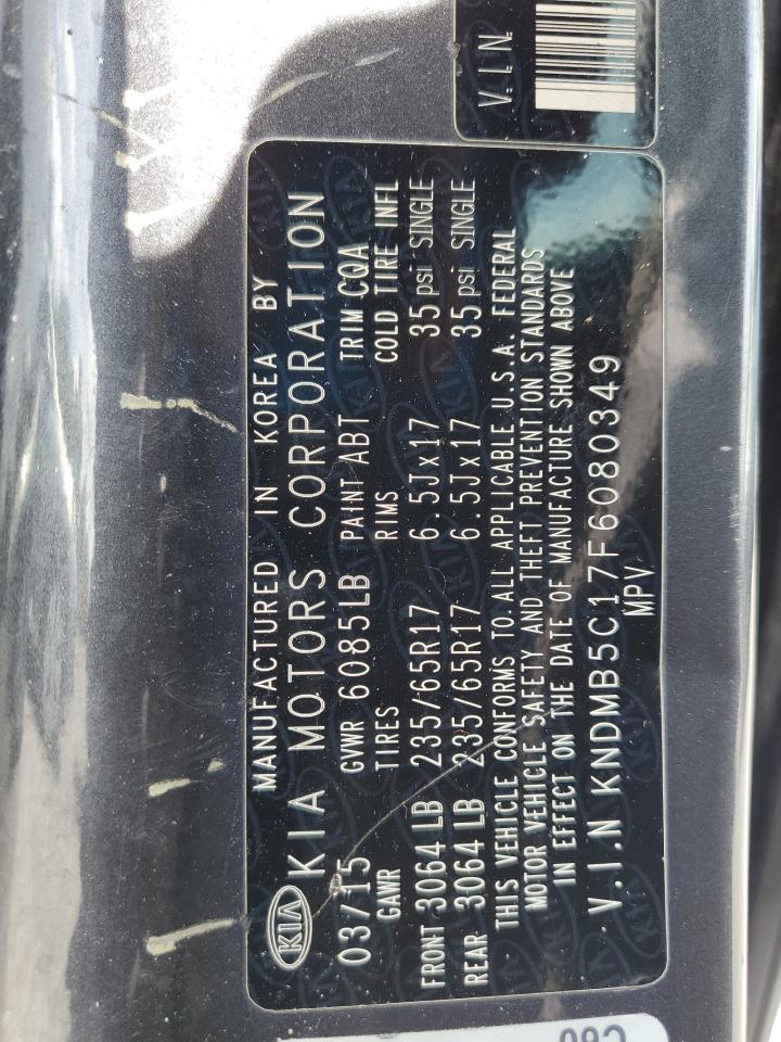 KIA All Models 2015 VIN KNDMB5C17F6080349 zdjęcie 13