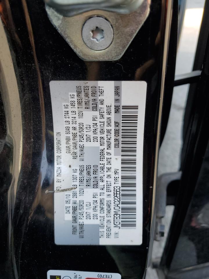2010 Mazda Cx-9 VIN: JM3TB3MV0A0226563 Lot: 62030205