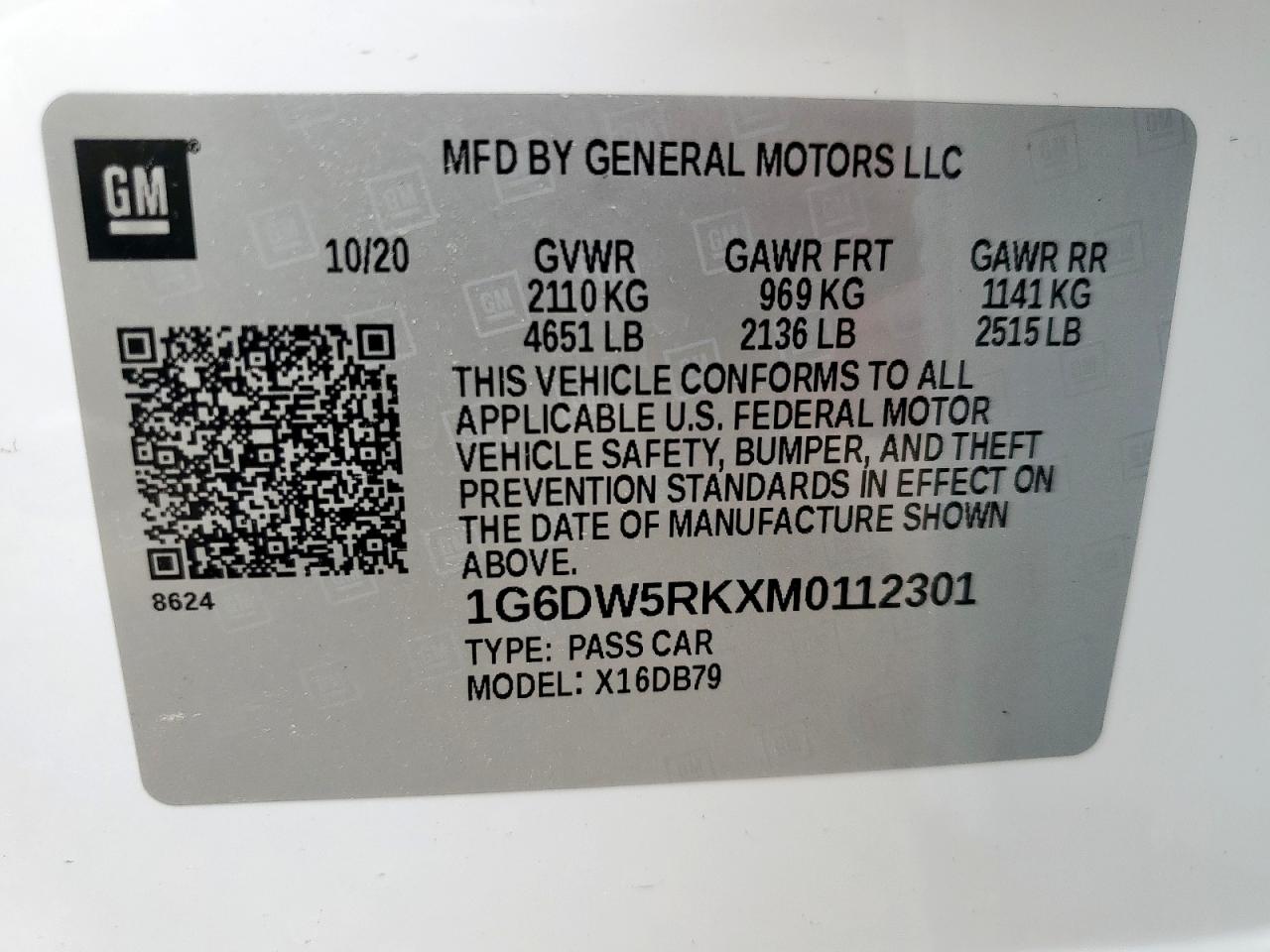 1g6dw5rkxm0112301 1G6DW5RKXM0112301 2021 Cadillac Ct5 Luxury