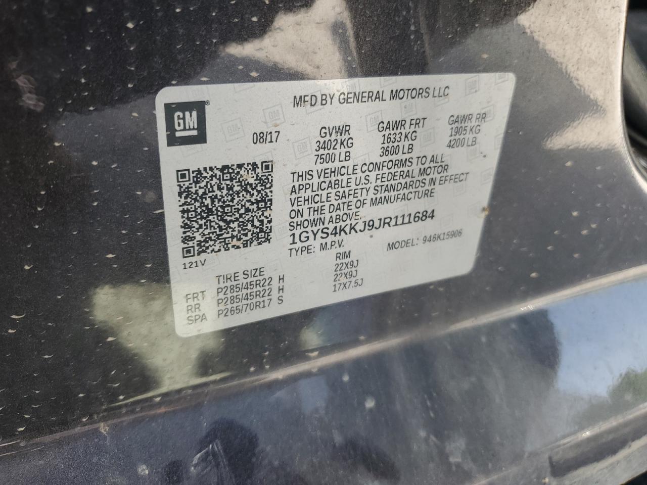 2018 Cadillac Escalade Esv Platinum VIN: 1GYS4KKJ9JR111684 Lot: 62238325