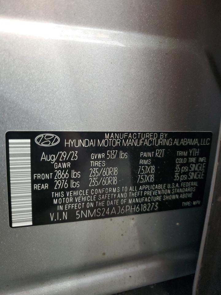 2023 Hyundai Santa Fe Sel VIN: 5NMS24AJ6PH618273 Lot: 61666595
