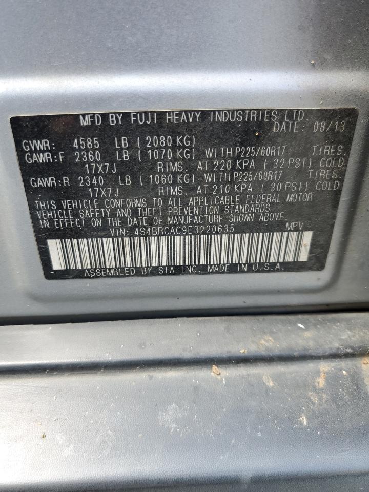 2014 Subaru Outback 2.5I VIN: 4S4BRCAC9E3220635 Lot: 62101105