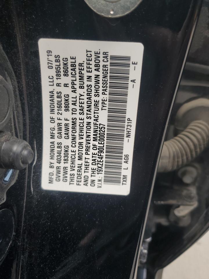 2020 Honda Insight Touring VIN: 19XZE4F90LE000257 Lot: 61250855