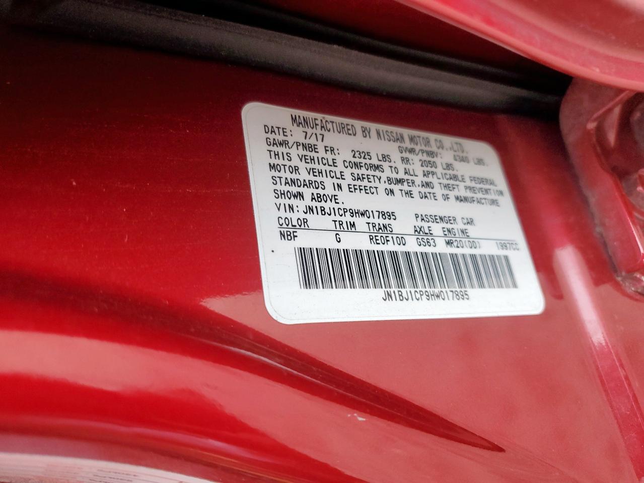 NISSAN ROGUE 2017 VIN JN1BJ1CP9HW017895 photo 12