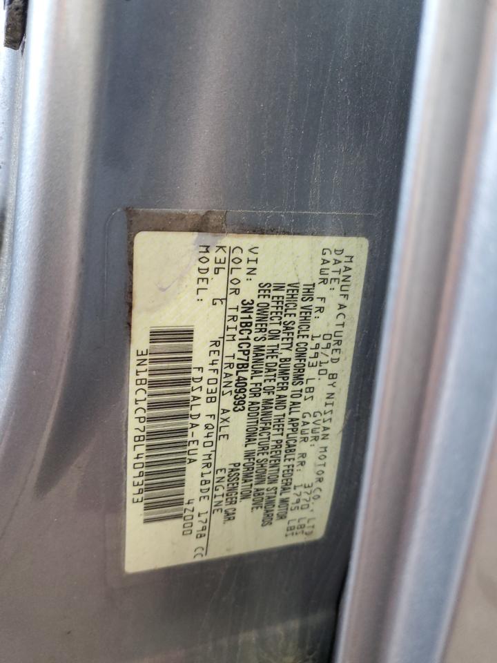 2011 Nissan Versa S VIN: 3N1BC1CP7BL409393 Lot: 60806585