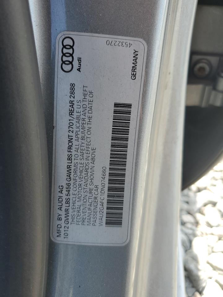 2013 Audi A7 Prestige VIN: WAU2GAFC1DN074660 Lot: 62410655