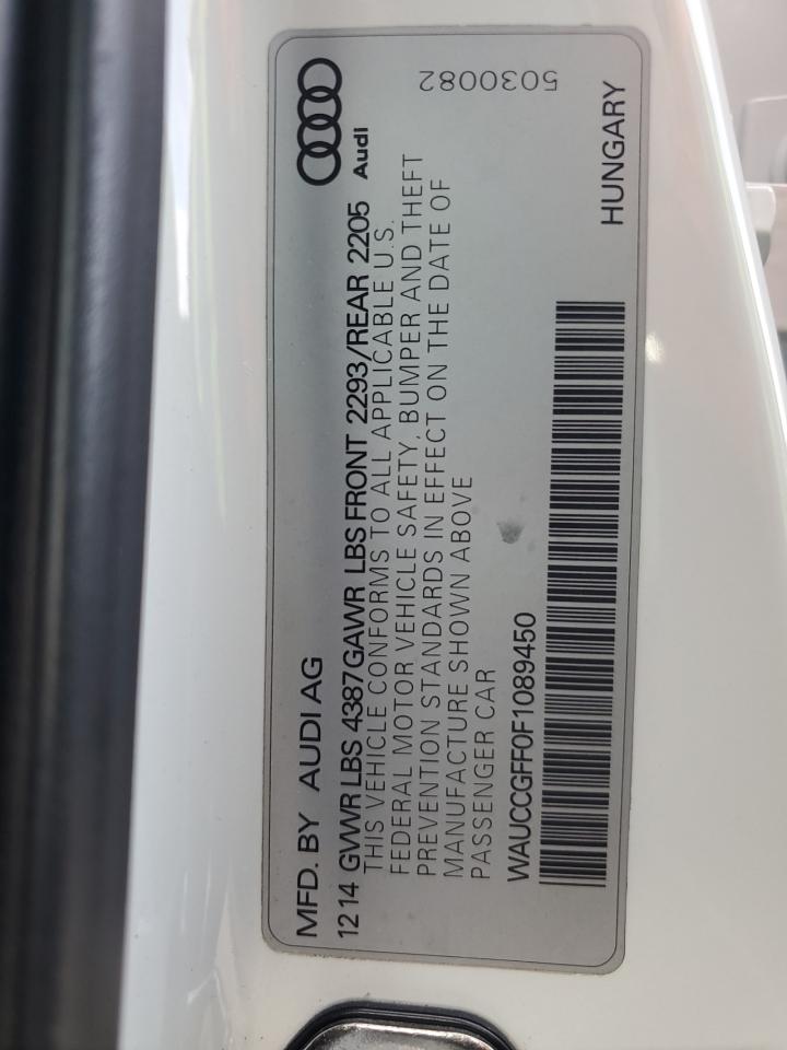 2015 Audi A3 Premium Plus VIN: WAUCCGFF0F1089450 Lot: 62663255