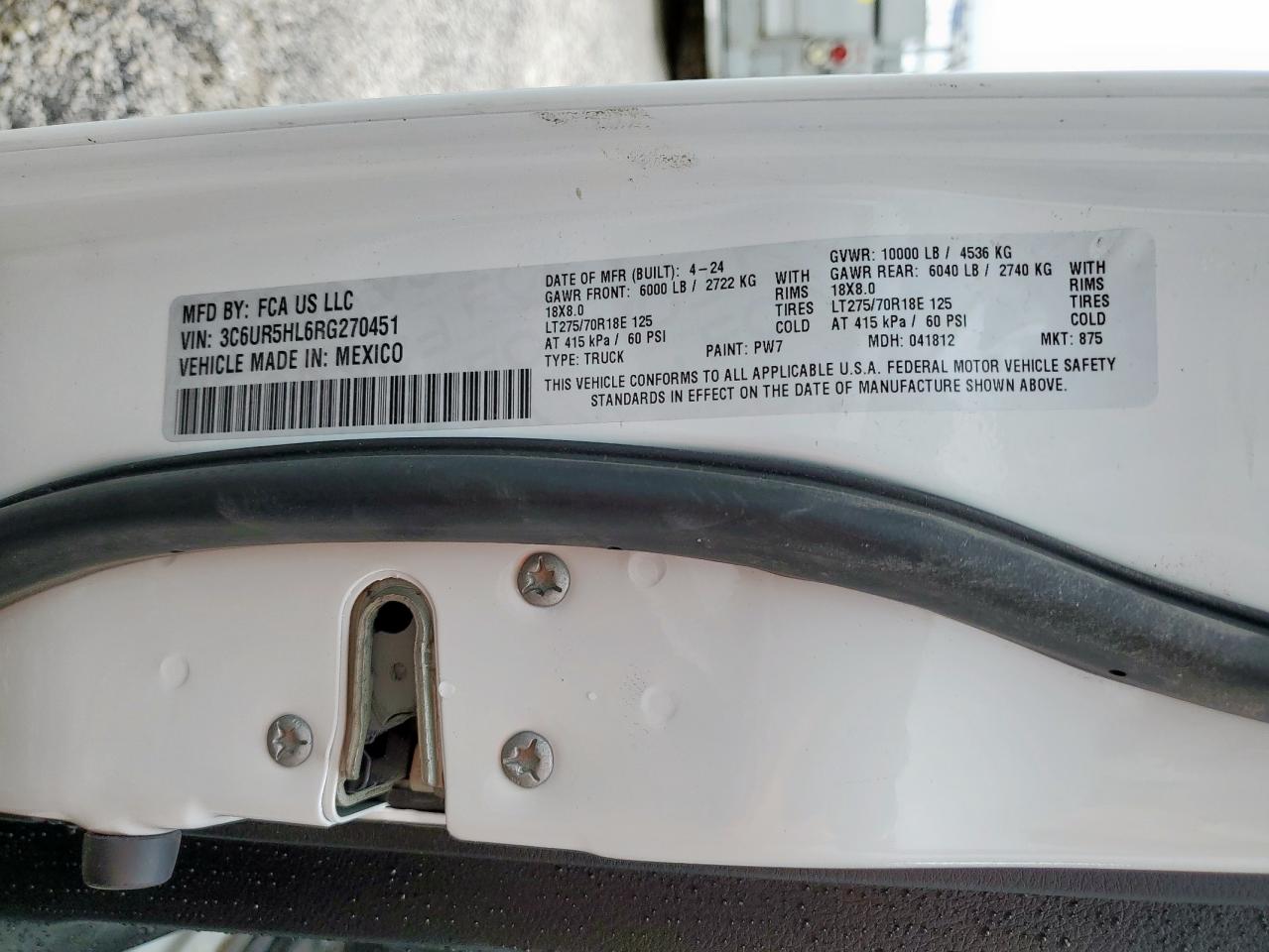 3C6UR5HL6RG270451 2024 Ram 2500 Tradesman