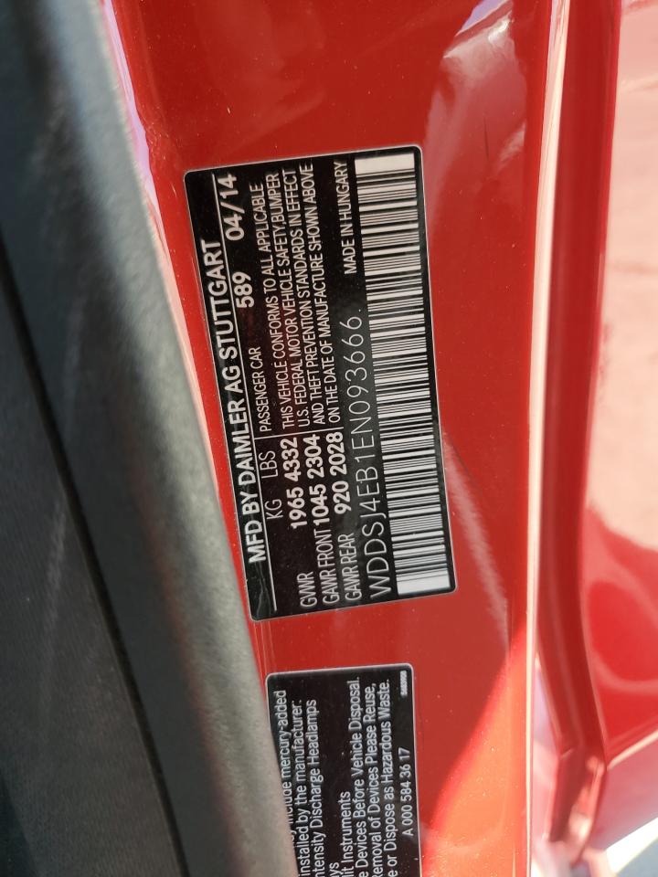 2014 Mercedes-Benz Cla 250 VIN: WDDSJ4EB1EN093666 Lot: 61816735