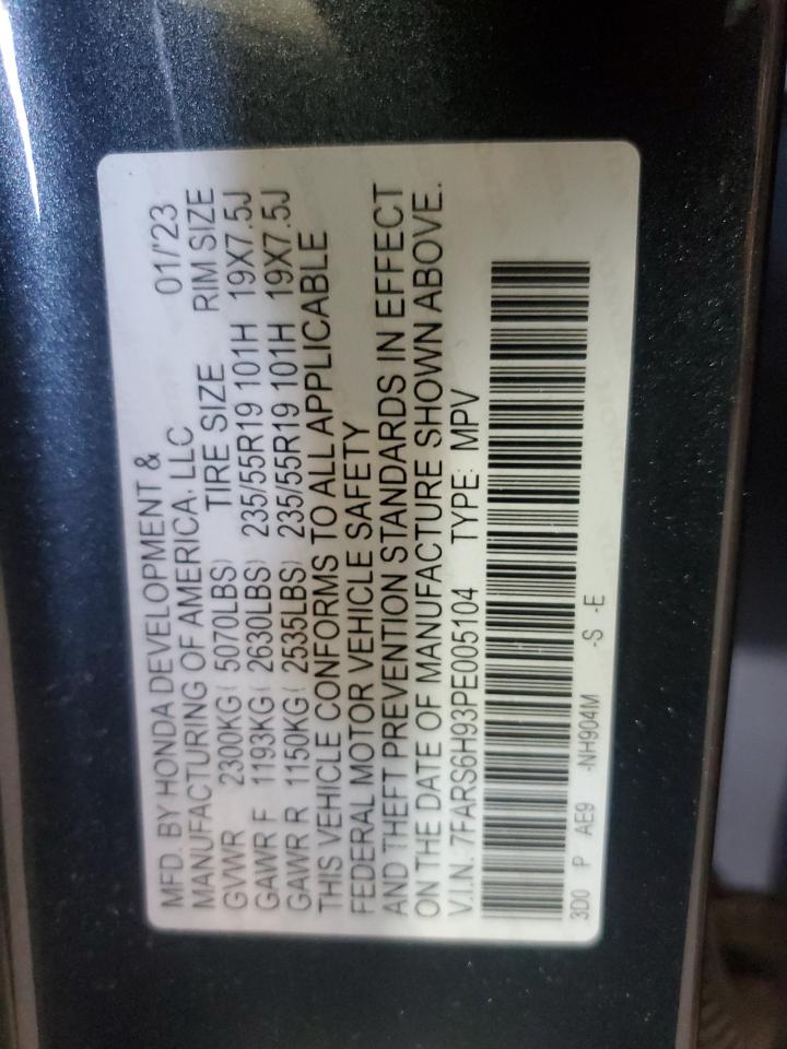 2023 Honda Cr-V Sport Touring VIN: 7FARS6H93PE005104 Lot: 62912975
