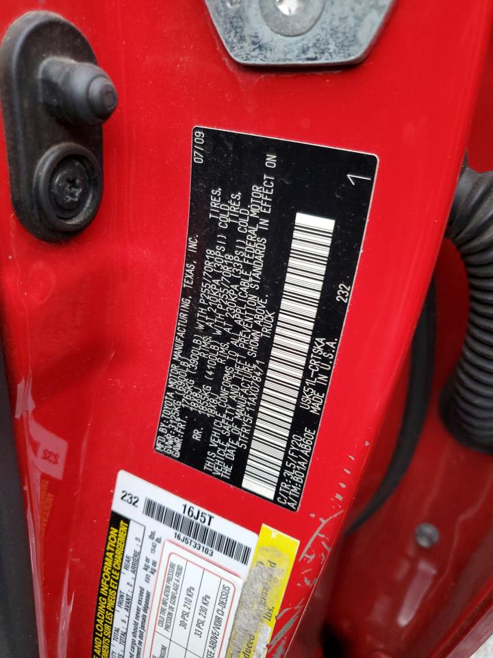 TOYOTA TUNDRA 2010 VIN 5TFRY5F11AX078471 фото 12