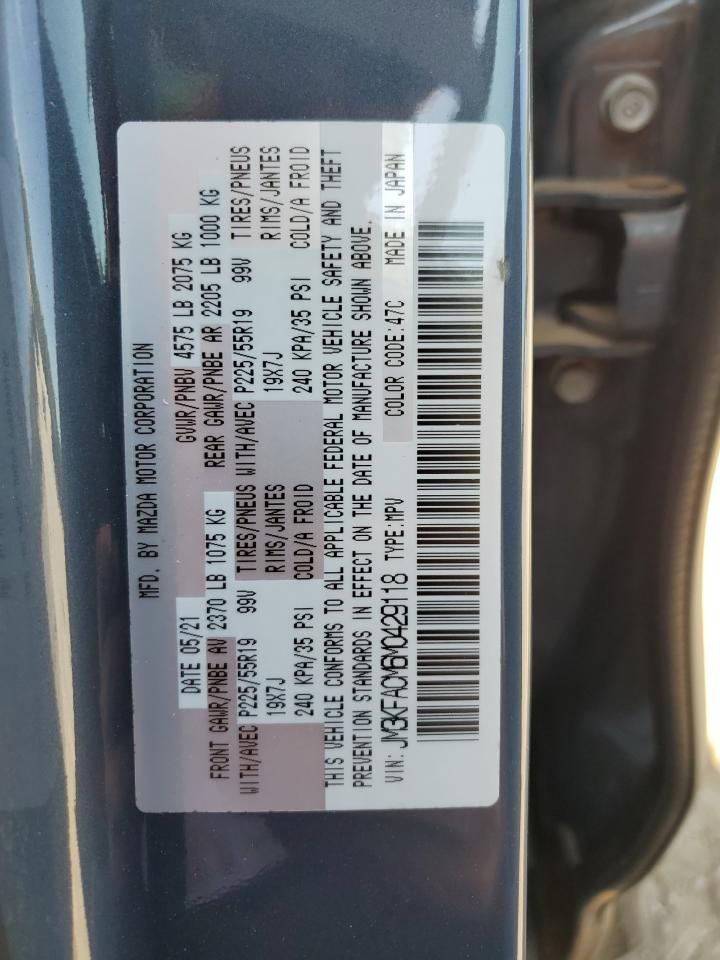 2021 Mazda Cx-5 Touring VIN: JM3KFACM6M0429118 Lot: 62665005