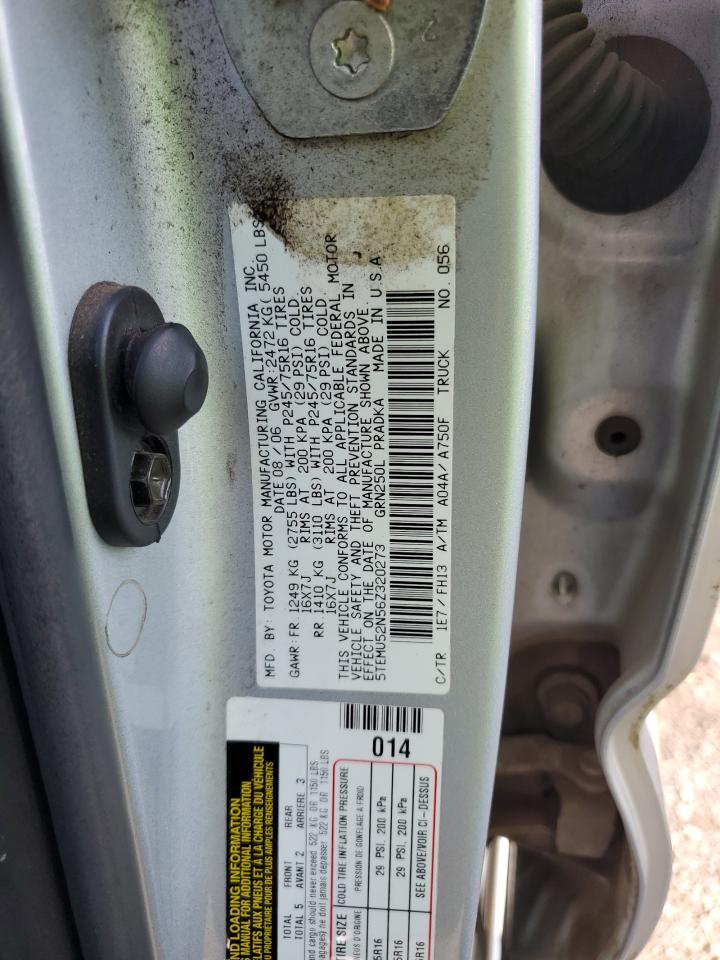 TOYOTA TACOMA 2006 VIN 5TEMU52N56Z320273 фото 13