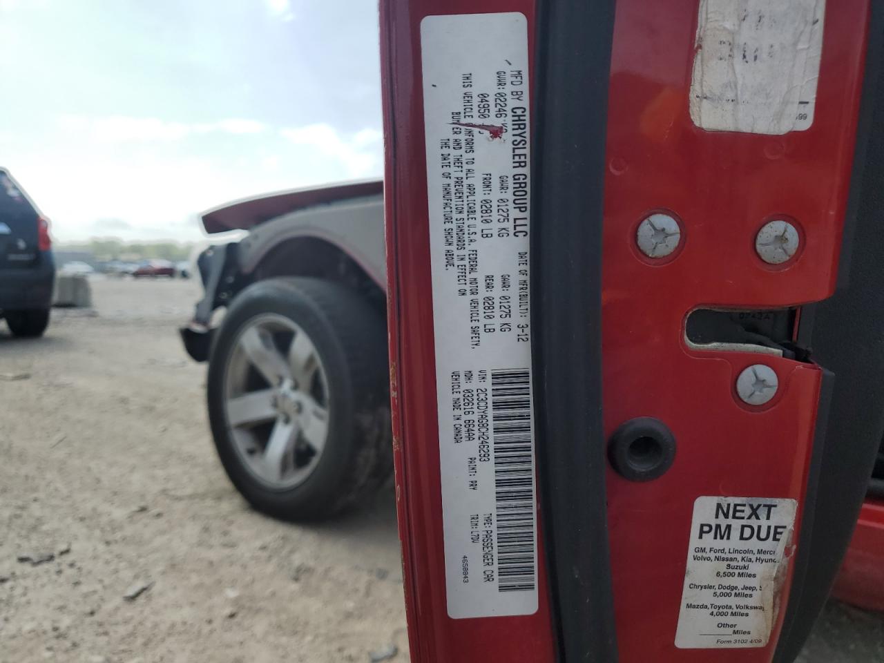 2012 Dodge Challenger Sxt VIN: 2C3CDYAG8CH246293 Lot: 62316065