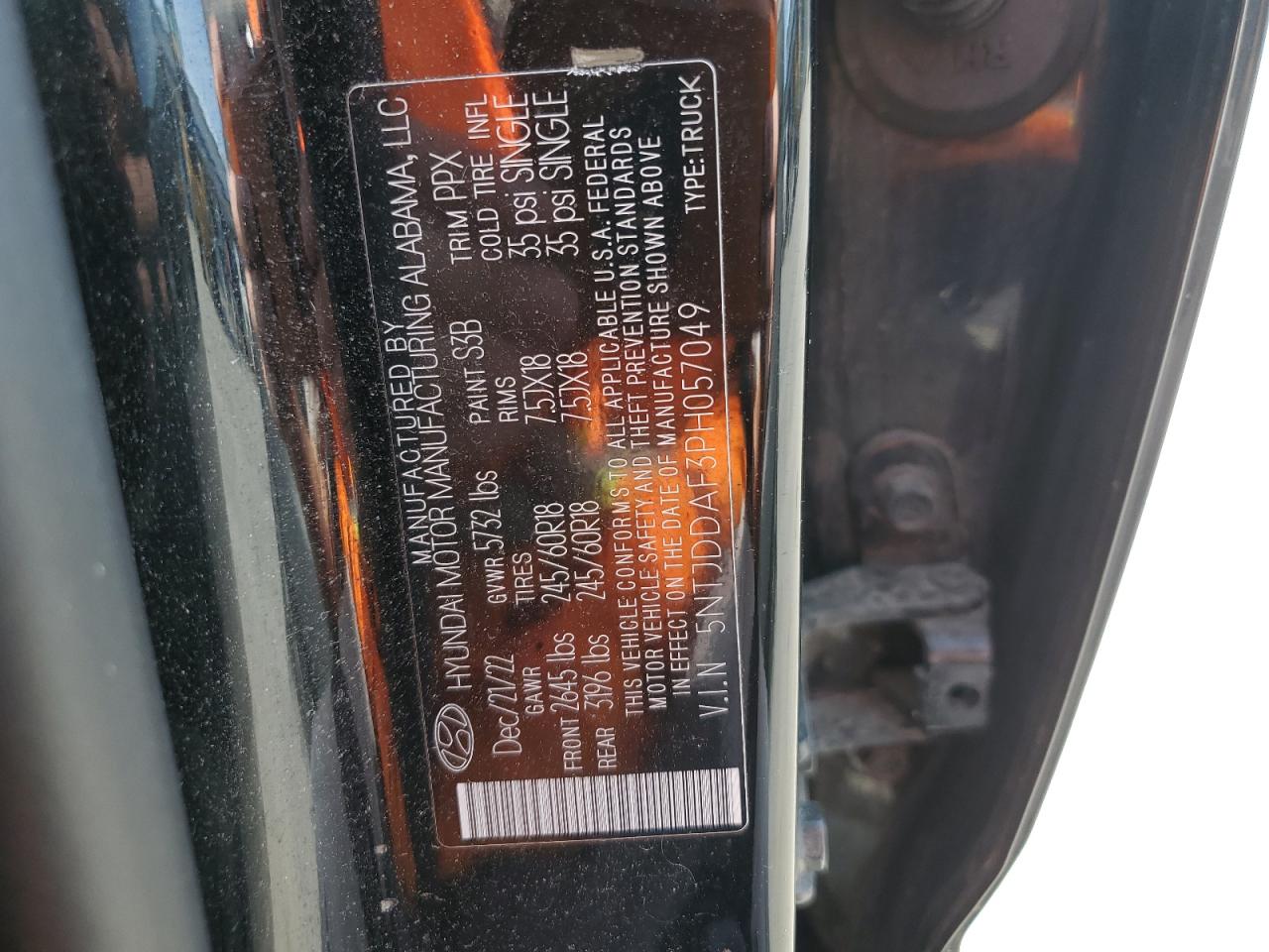 2023 Hyundai Santa Cruz Sel Premium VIN: 5NTJDDAF3PH057049 Lot: 61165645