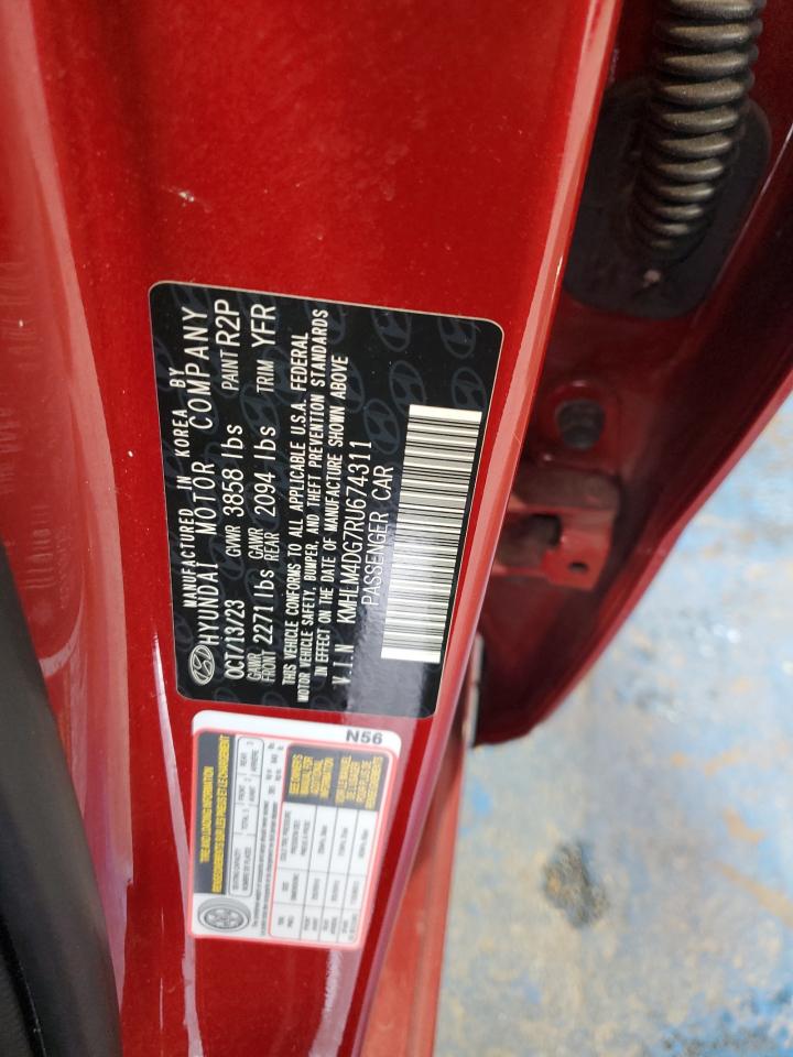 2024 Hyundai Elantra Sel VIN: KMHLM4DG7RU674311 Lot: 61109175