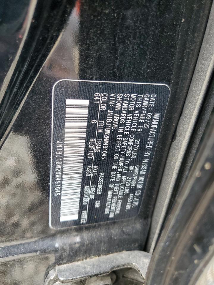 2022 Nissan Rogue Sport Sv VIN: JN1BJ1BW2NW491045 Lot: 61460515