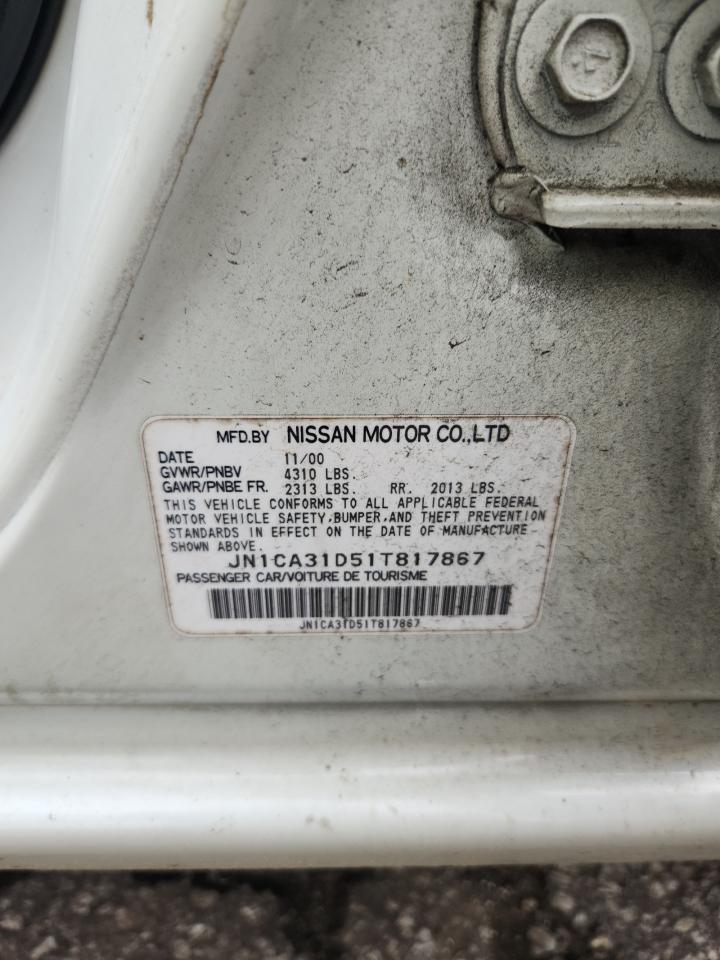 2001 Nissan Maxima Gxe VIN: JN1CA31D51T817867 Lot: 60524115
