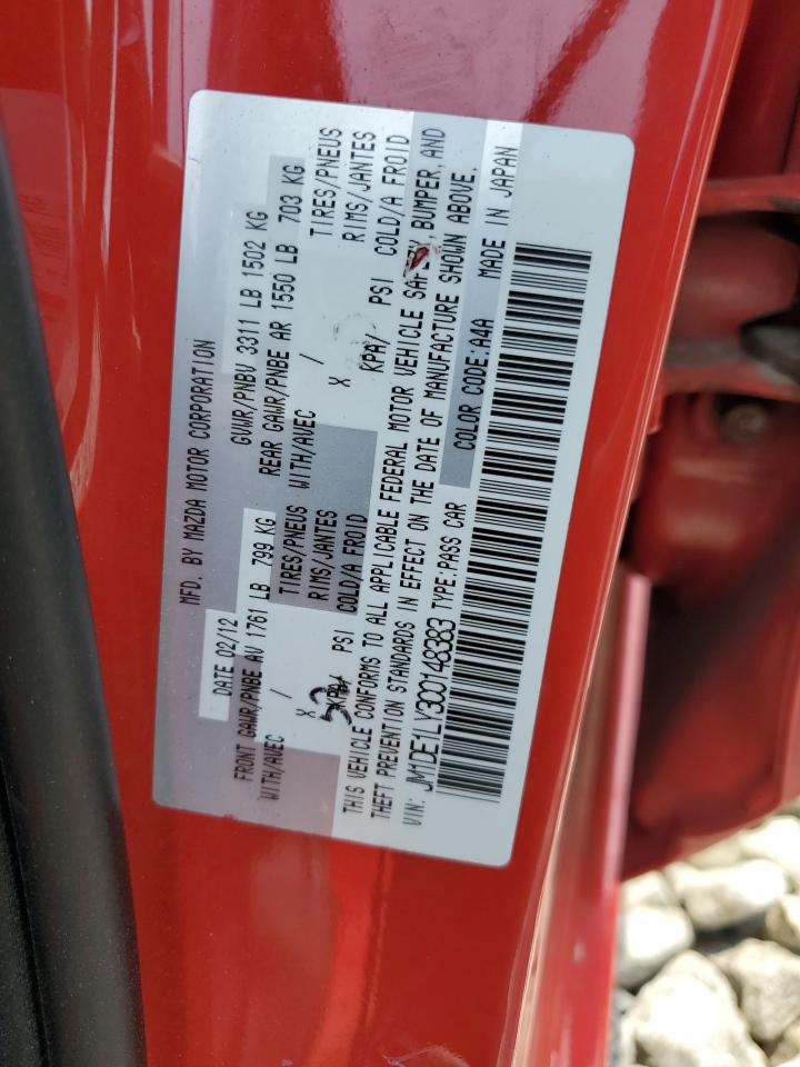 2012 Mazda Mazda2 VIN: JM1DE1LY3C0148383 Lot: 60374365