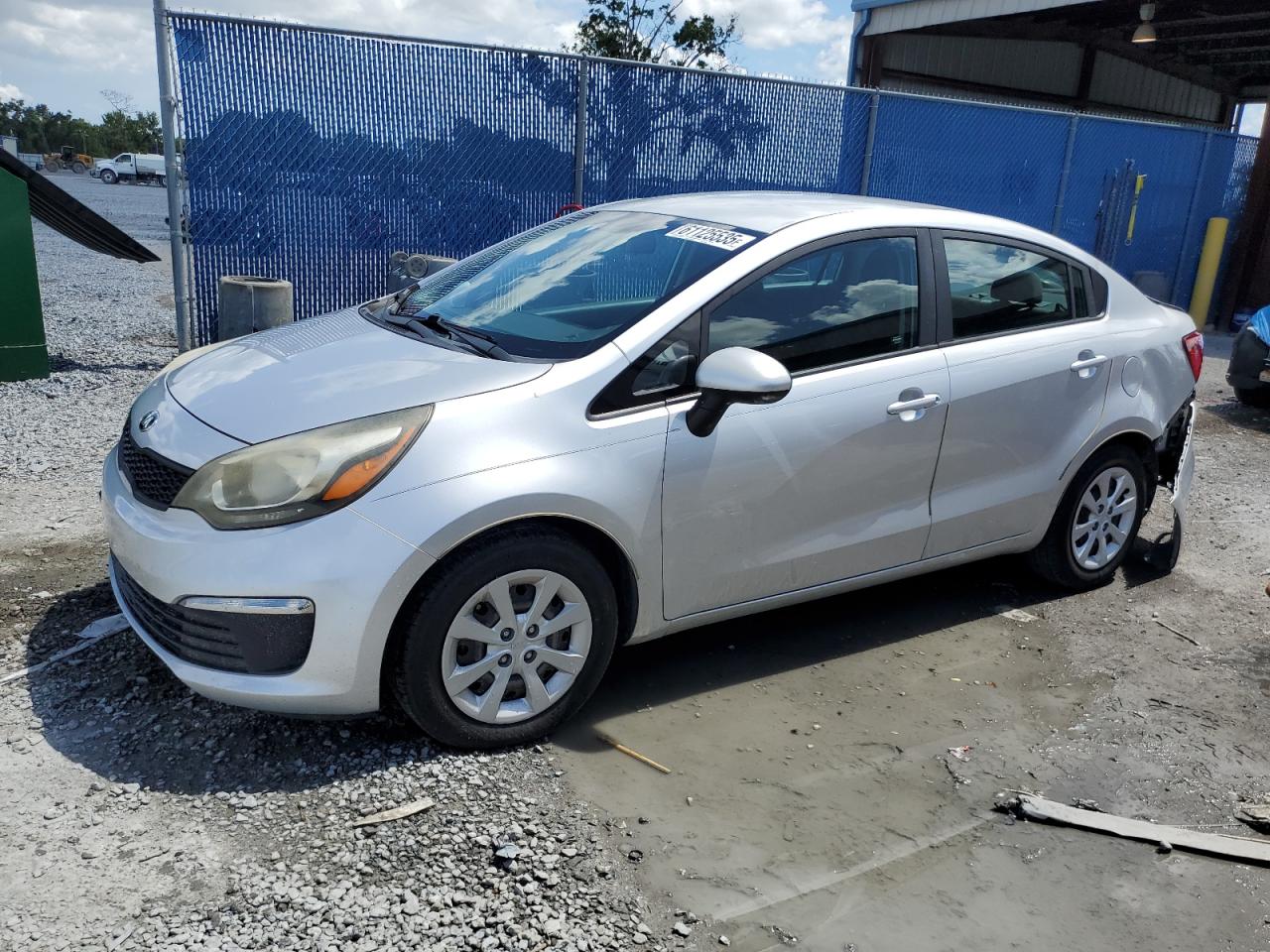 2017 Kia Rio Lx silver null gas KNADM4A32H6048546 photo #1