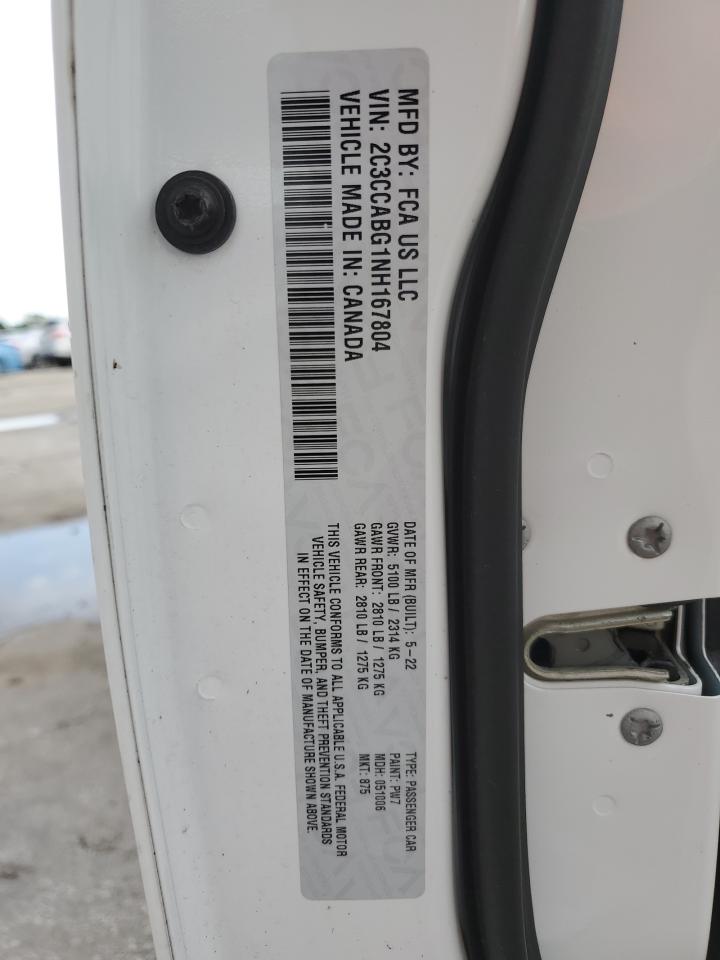 2022 Chrysler 300 S VIN: 2C3CCABG1NH167804 Lot: 62000595