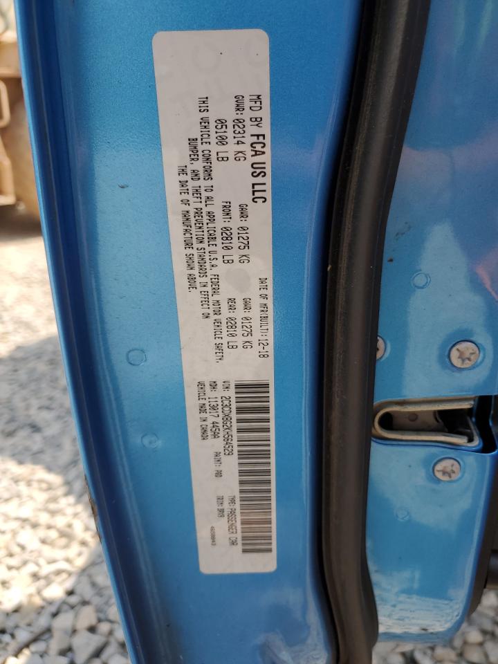 2019 Dodge Charger Sxt VIN: 2C3CDXBG2KH564529 Lot: 59621575