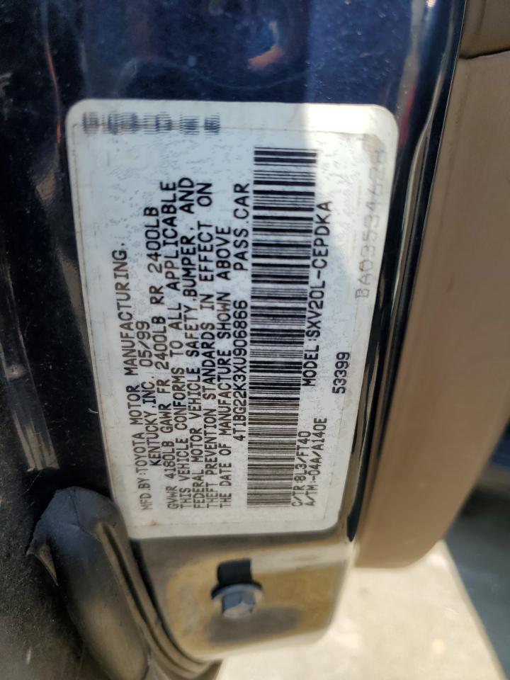 1999 Toyota Camry Ce VIN: 4T1BG22K3XU906866 Lot: 61912955